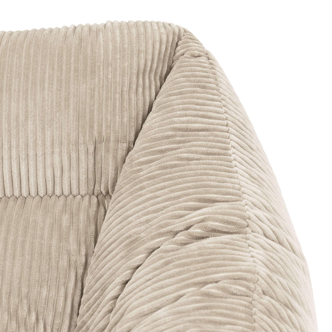 Sitzsack Sessel mit Hocker Cord-Stoff beige 97x84x73 cm - Bild 8