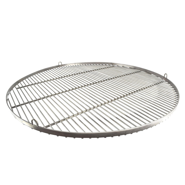 Grillrost rund Edelstahl 60 cm mit 3 Ösen für Schwenkgrill