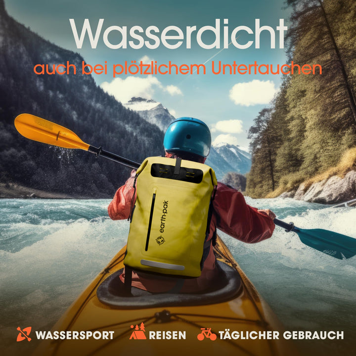 Wasserdichter Rucksack 35L Rolltop PVC mit Handyhülle IPX8 - Bild 3