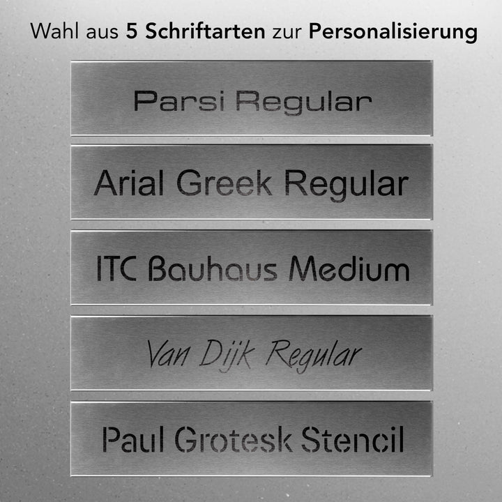Wand-Briefkasten anthrazit personalisierbar mit Zeitungsfach Stahl - Bild 2