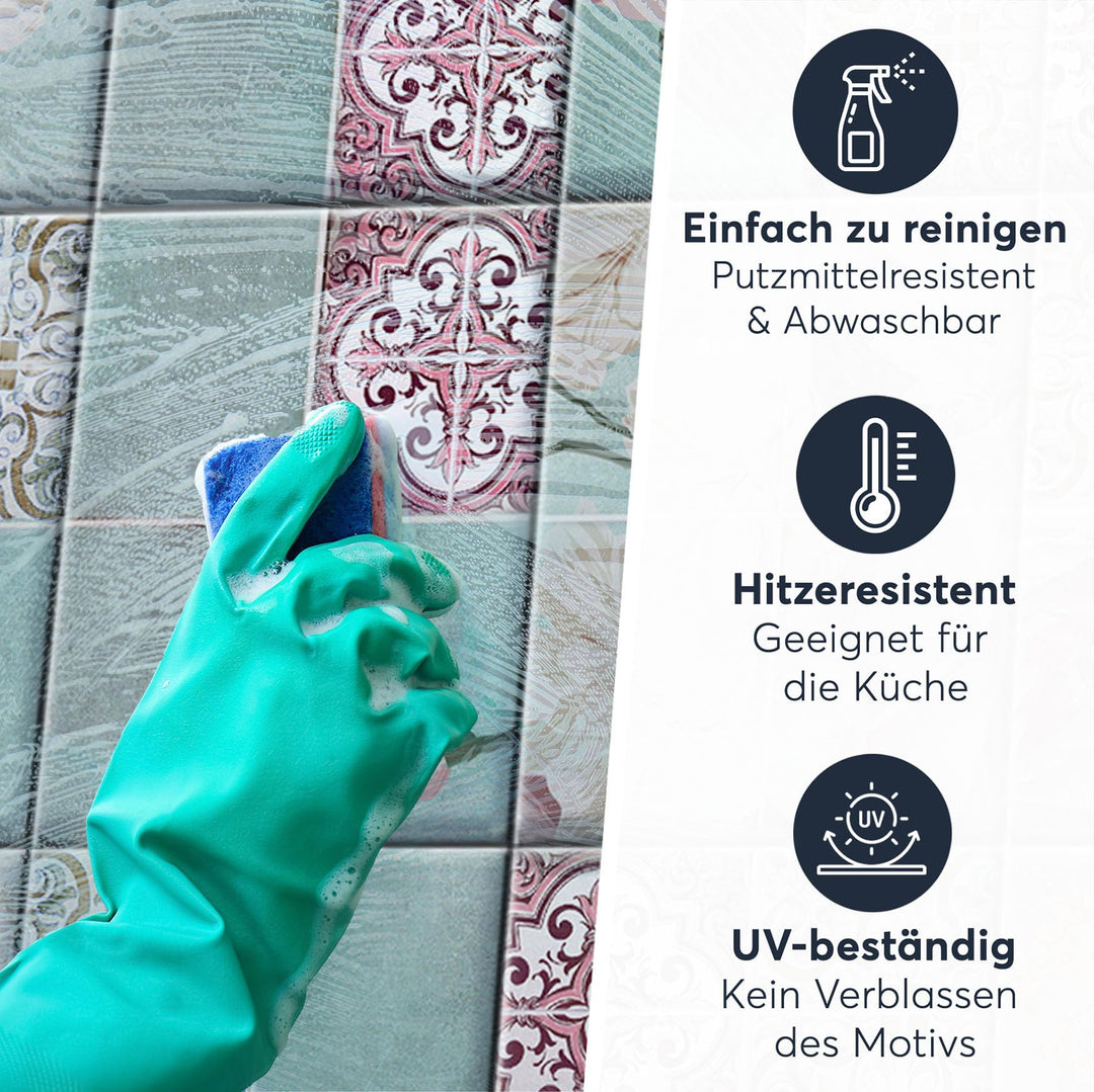 Fliesenfolie Mosaik selbstklebend 20x25 cm 30er-Set für Bad &amp; Küche - Bild 6