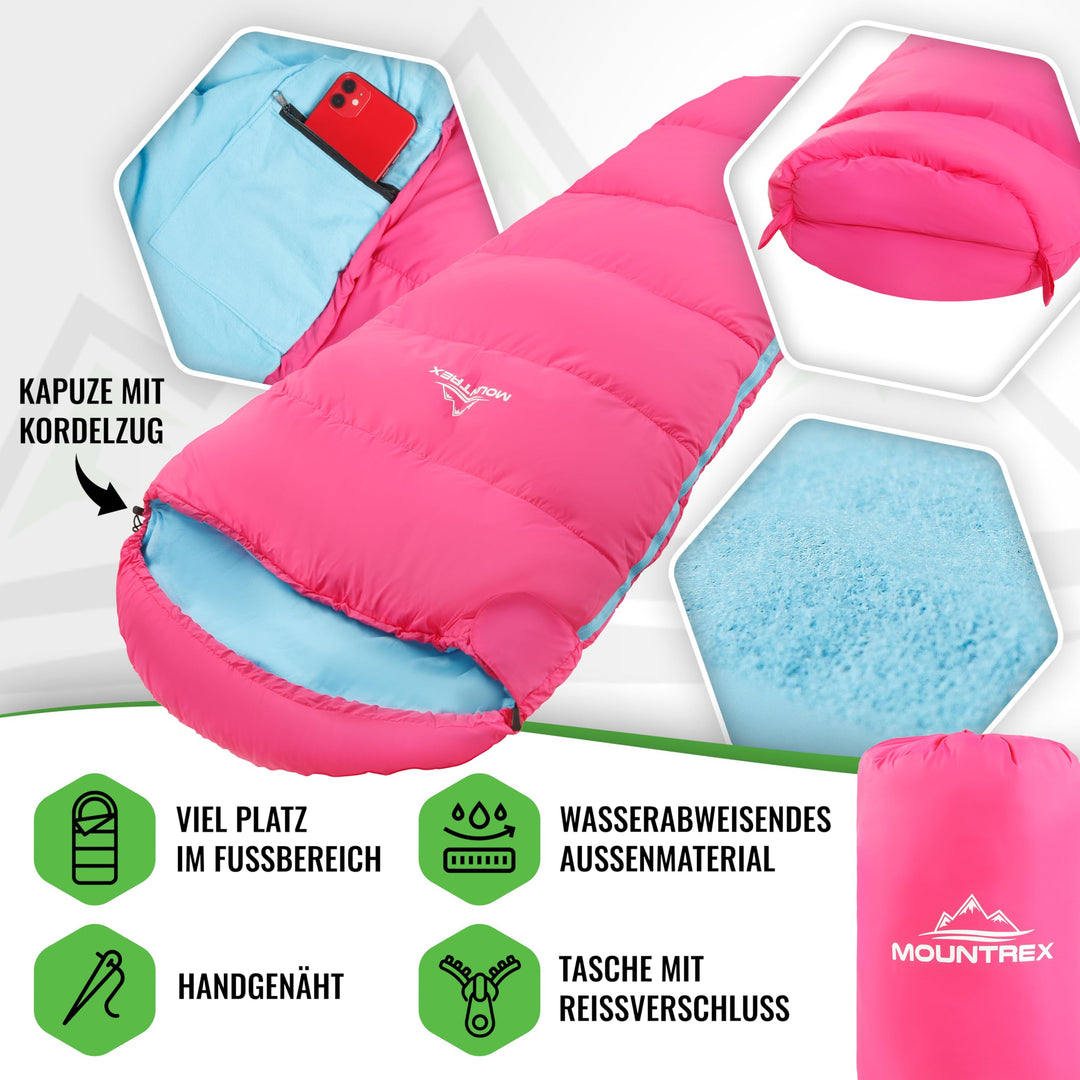 Kinderschlafsack Baumwoll-Innenfutter für Reisen und Camping - Bild 3