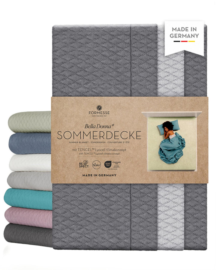 Sommerdecke TENCEL Lyocell &amp; Baumwolle Jacquard-Optik 135x200 cm