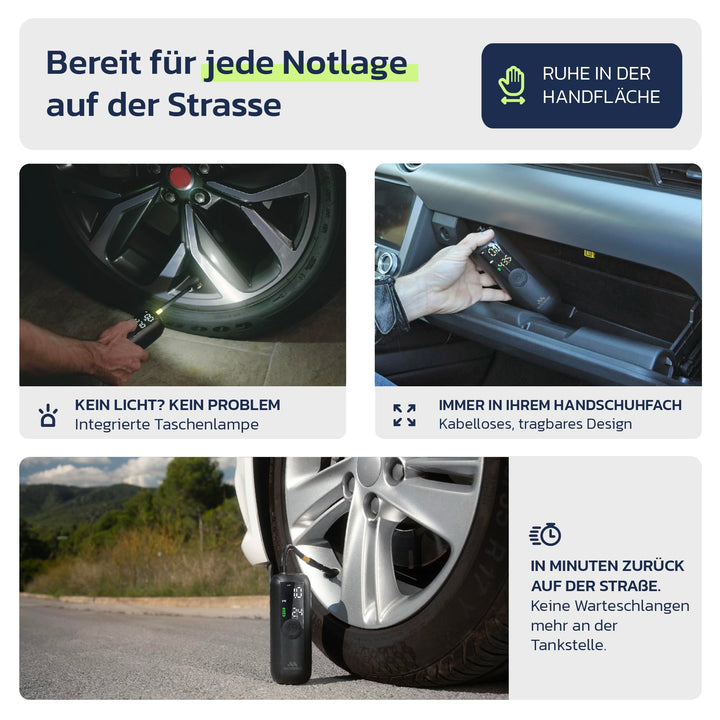 Akku-Luftpumpe 10,3 Bar LCD-Display für Auto, Fahrrad &amp; Motorrad - Bild 7