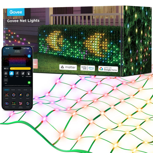 LED Lichternetz RGBIC 480 LEDs 0,87×2,9m für Büsche Aussen