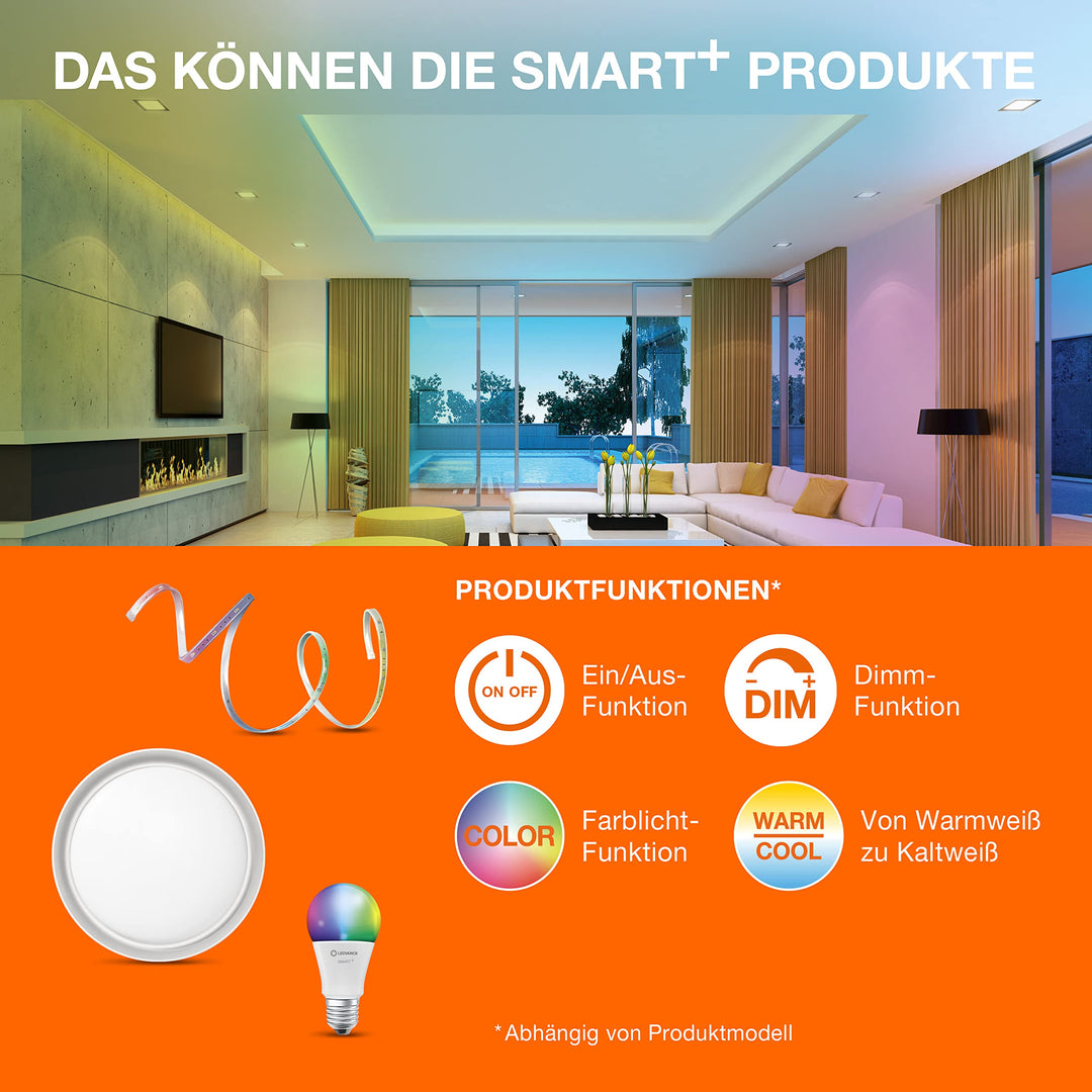 LED Panel Deckenleuchte Smart WiFi 60x30cm dimmbar Tunable White - Bild 5