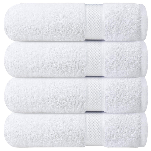 Badetücher Frottee 4er-Set Baumwolle 70x140 cm Weiss