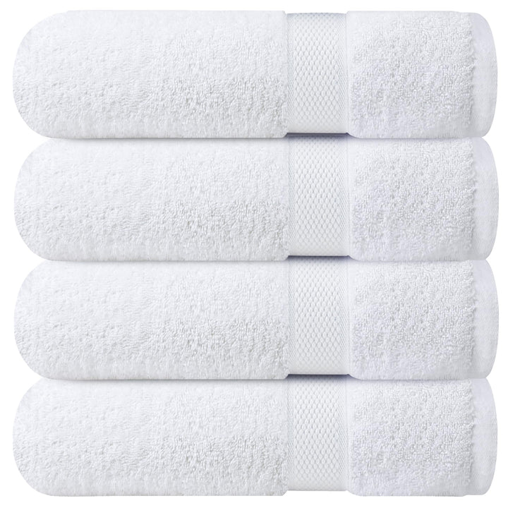 Badetücher Frottee 4er-Set Baumwolle 70x140 cm Weiss