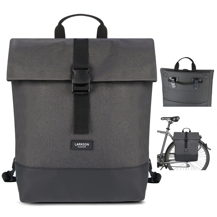 Fahrradtasche Gepäckträger 2-in-1 Rucksack 14-19L Laptopfach