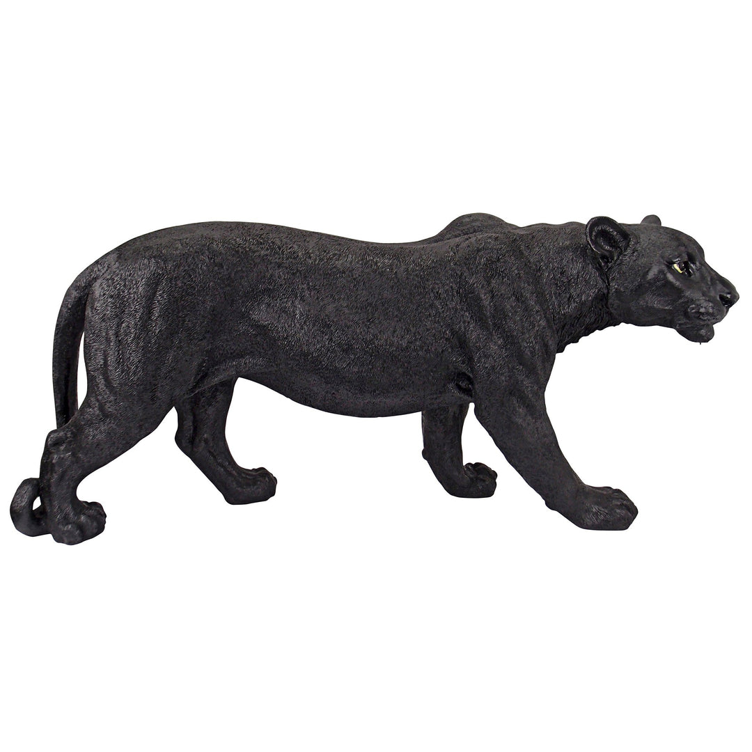Schwarzer Panther Gartenfigur Kunstharz mit Steinsplitt handbemalt - Bild 6