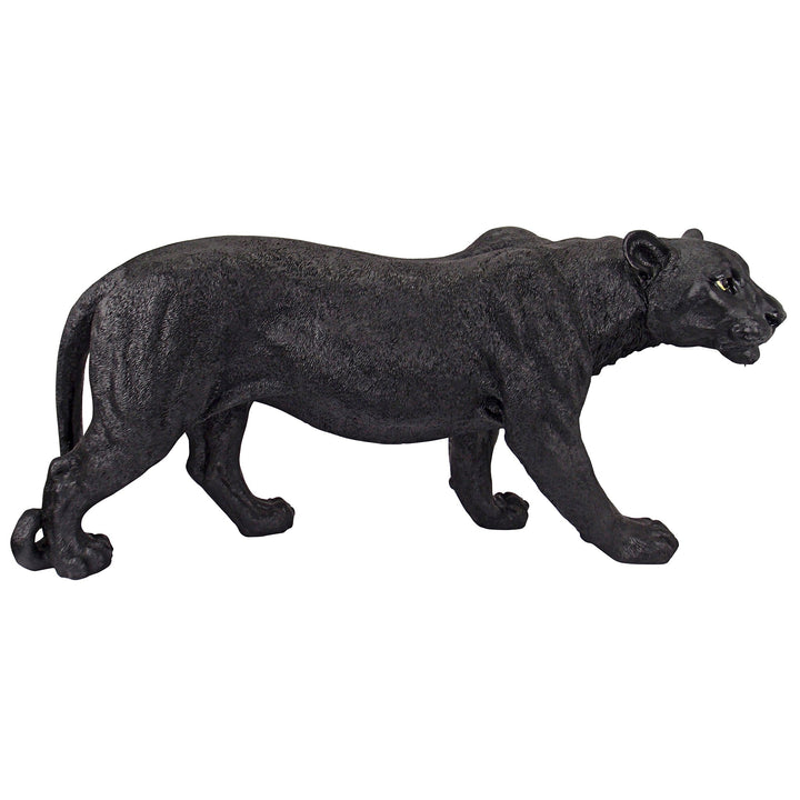 Schwarzer Panther Gartenfigur Kunstharz mit Steinsplitt handbemalt - Bild 6