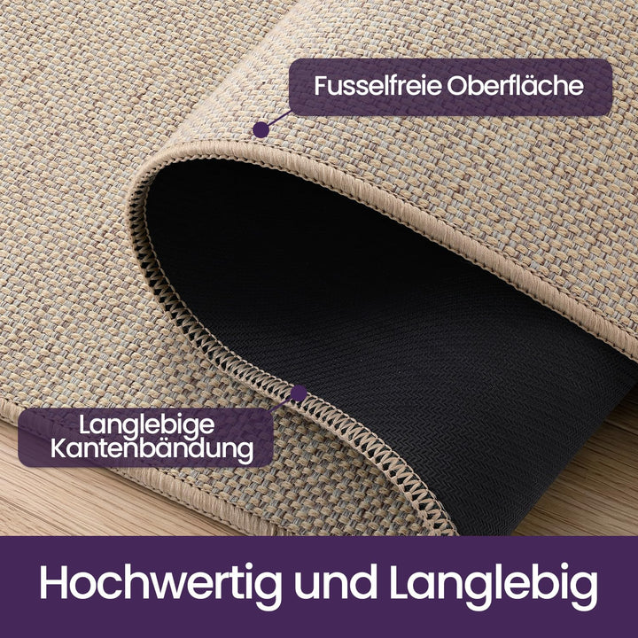 Schmutzfangmatte Innen 90x140 cm Polyester rutschfest Beige - Bild 6