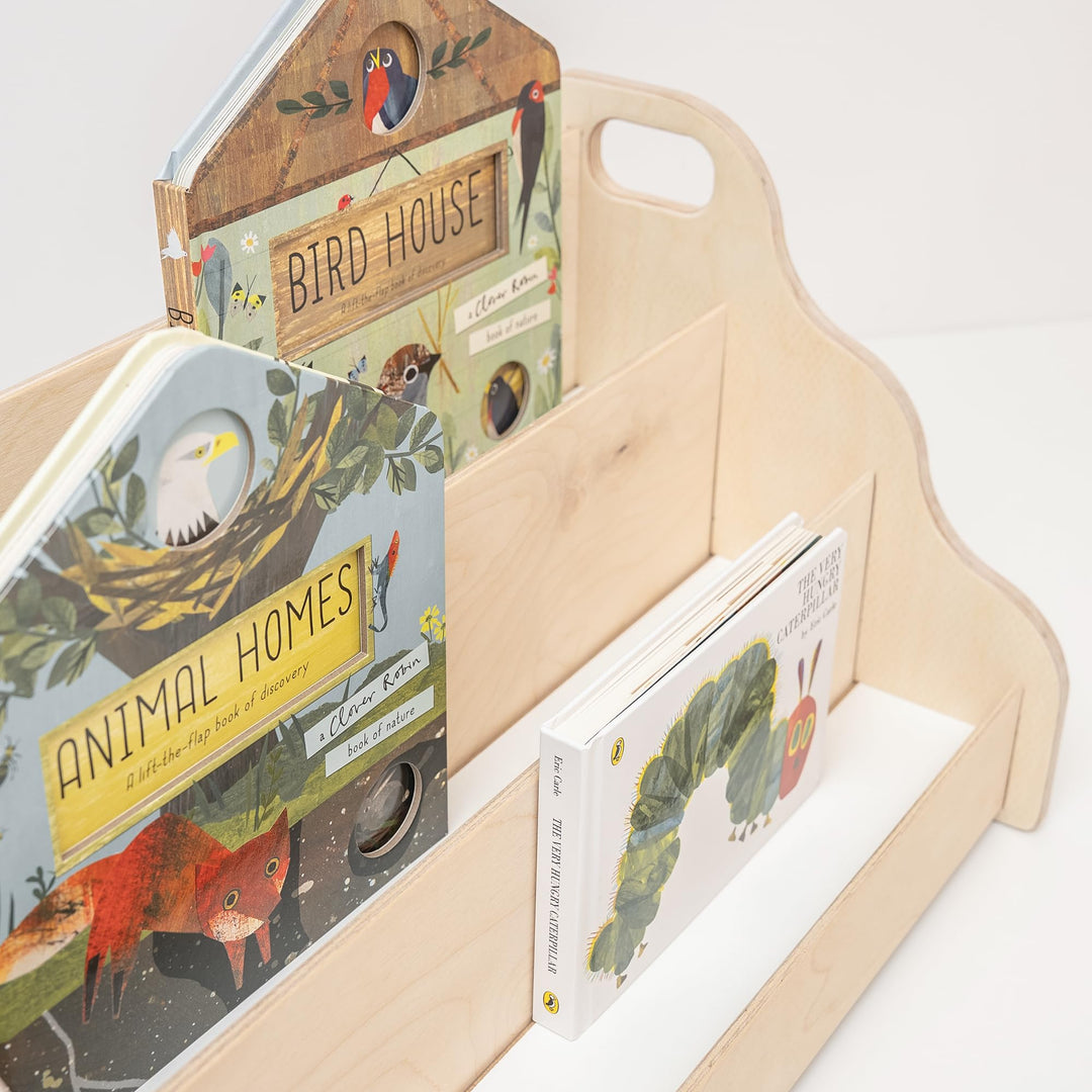 Bücherregal Kinder Holz freistehend ohne Bohren mit Griffen - Bild 4
