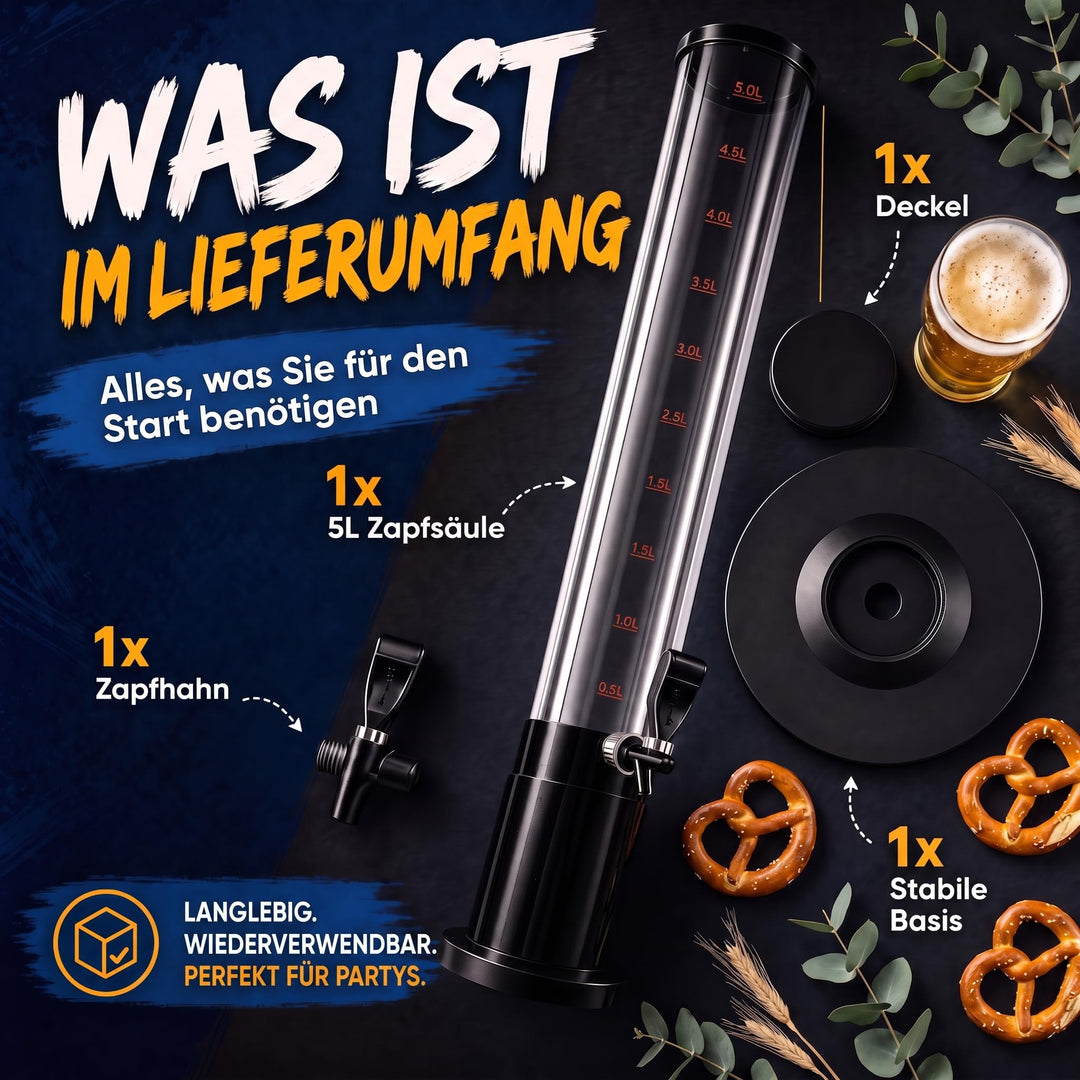 Bierzapfanlage 5L mit Eiskammer und Zapfhahn für Partys - Bild 8