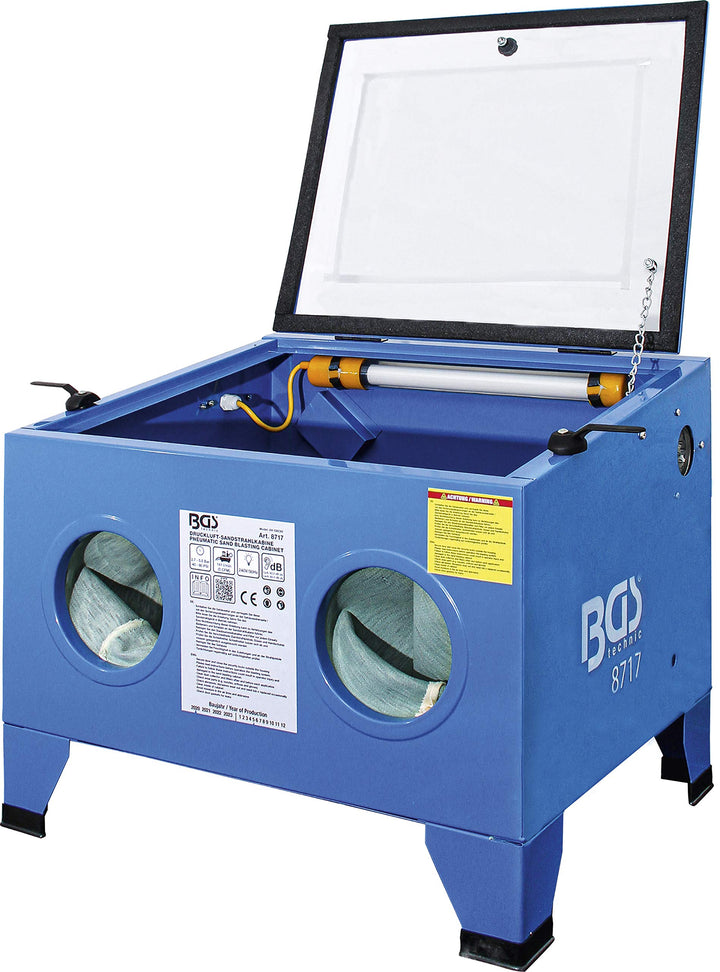 Sandstrahlkabine Druckluft 6,2 bar beleuchtet für Werkstatt