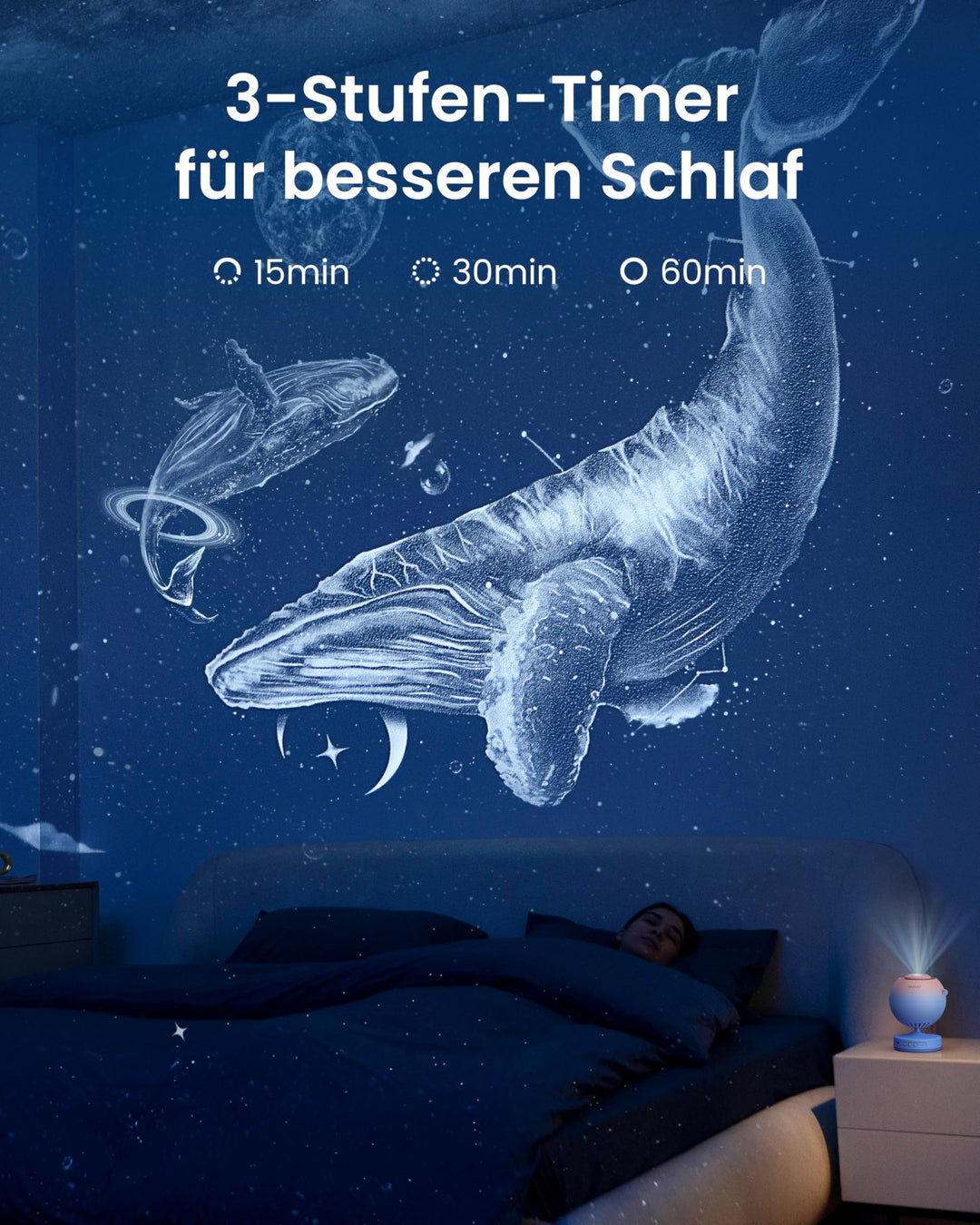 Sternenhimmel Projektor HD Weitwinkel mit 5K-Disc Heimplanetarium - Bild 4