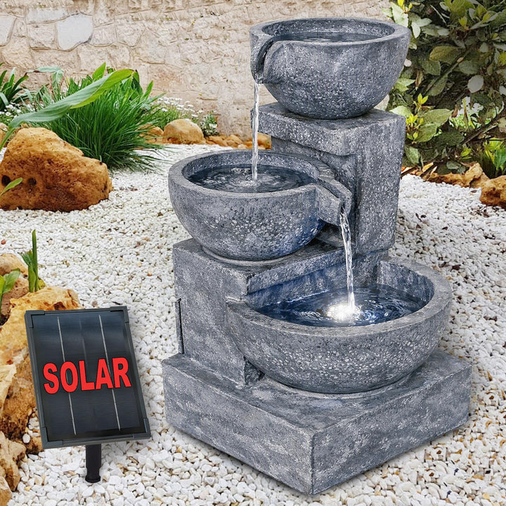 Solar-Wasserspiel Lausebub Kupfer-Optik Schwengelpumpe für Teich