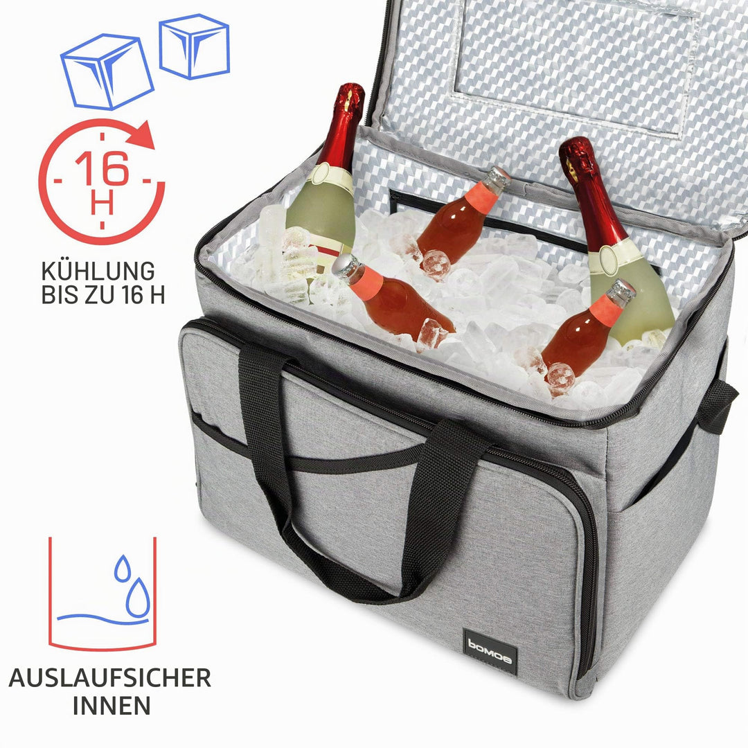 Kühltasche faltbar 25 Liter mit 2 Kühlakkus und Aussentasche - Bild 2