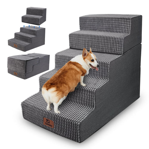 Haustiertreppe 5 Stufen 57 cm Schaumstoff bis 40 kg rutschfest