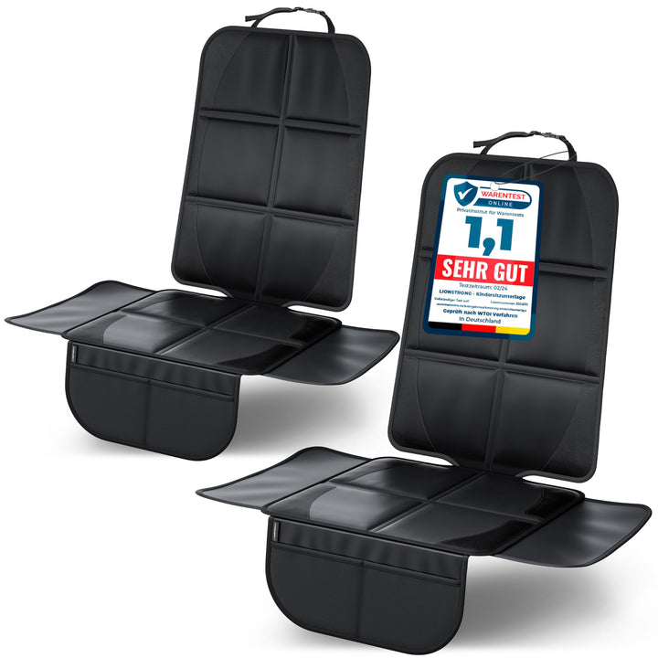 Kindersitzunterlage Sitzschoner 2er-Set ISOFIX-geeignet schwarz