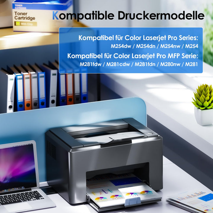 Toner-Set 4-Pack 203X/203A für HP Color LaserJet Pro M281fdw - Bild 2