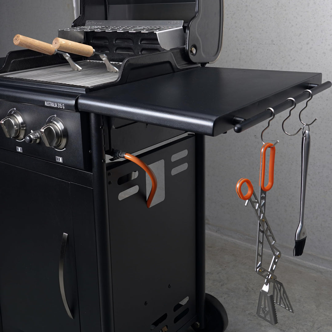 Grillrostheber Edelstahl mit Eichenholzgriff abnehmbar universal - Bild 7