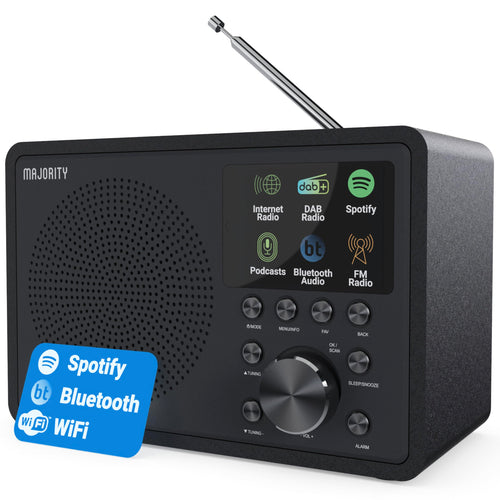 Internetradio DAB+ Bluetooth Spotify Connect USB schwarz kompakt