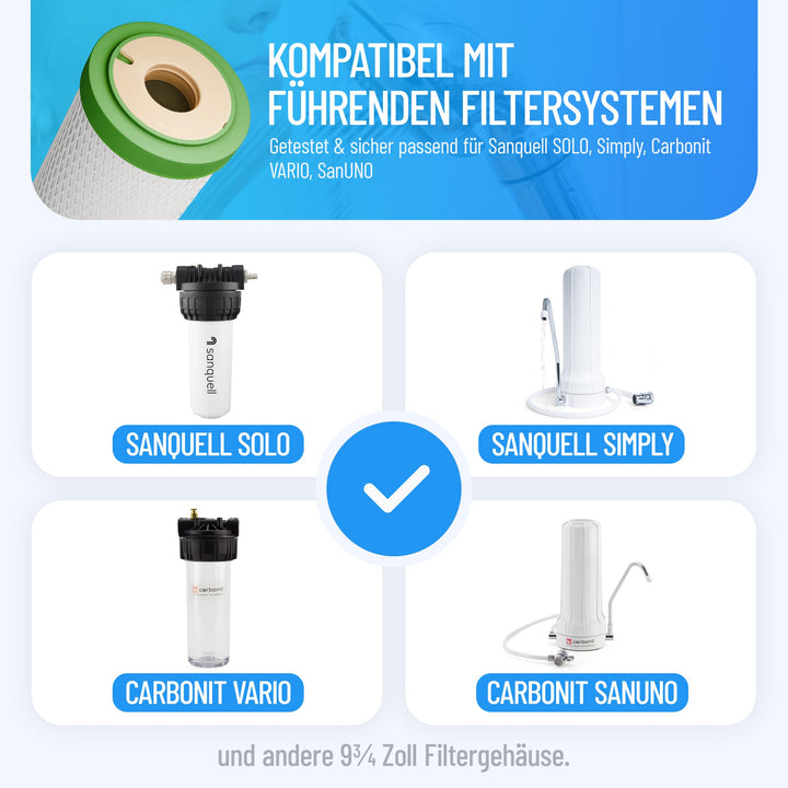 Wasserfilter Aktivkohle gesintert für Untertisch-Filtergehäuse bis 3 L/min - Bild 5