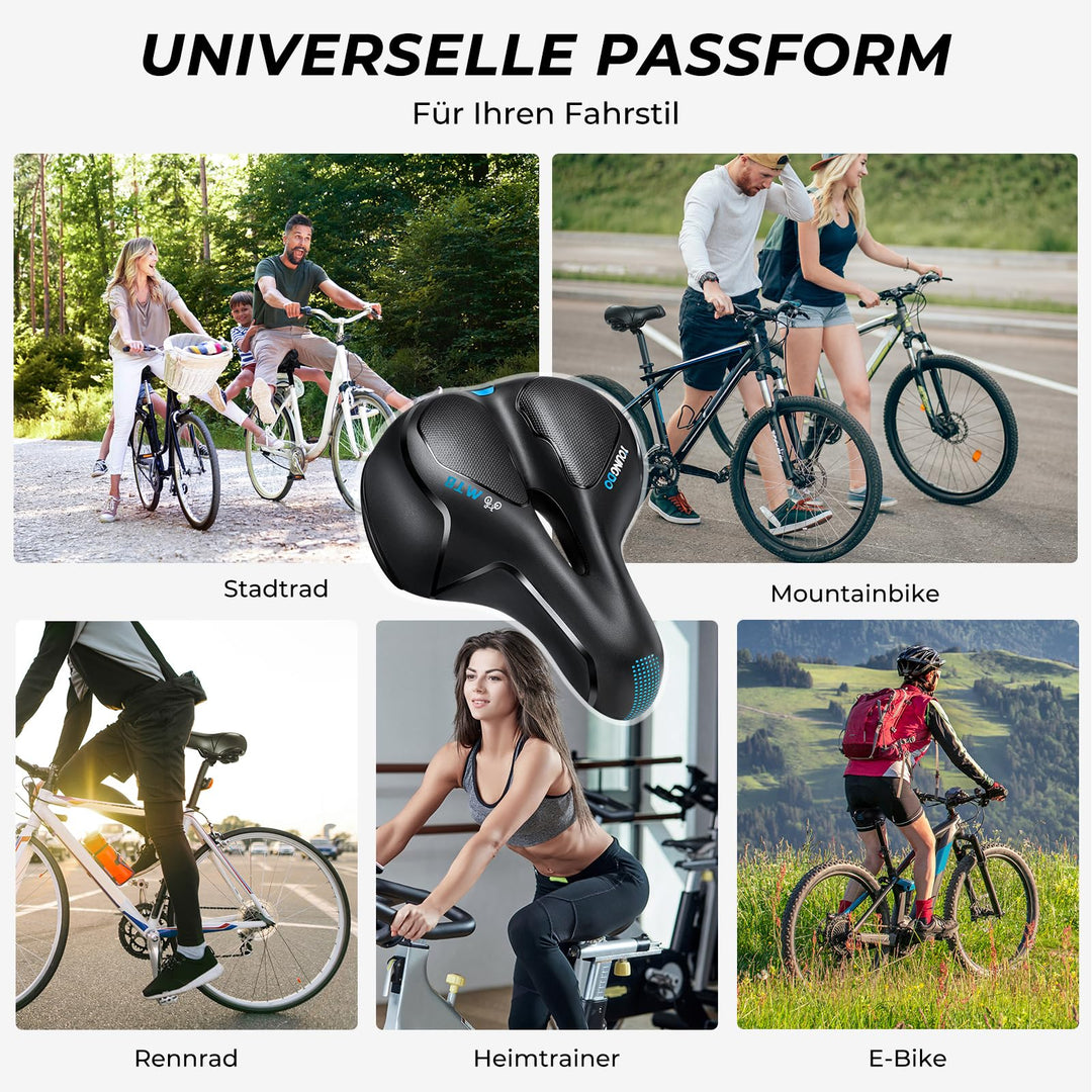 Fahrradsattel ergonomisch mit Mittelrillen-Entlastung für Damen &amp; Herren - Bild 7