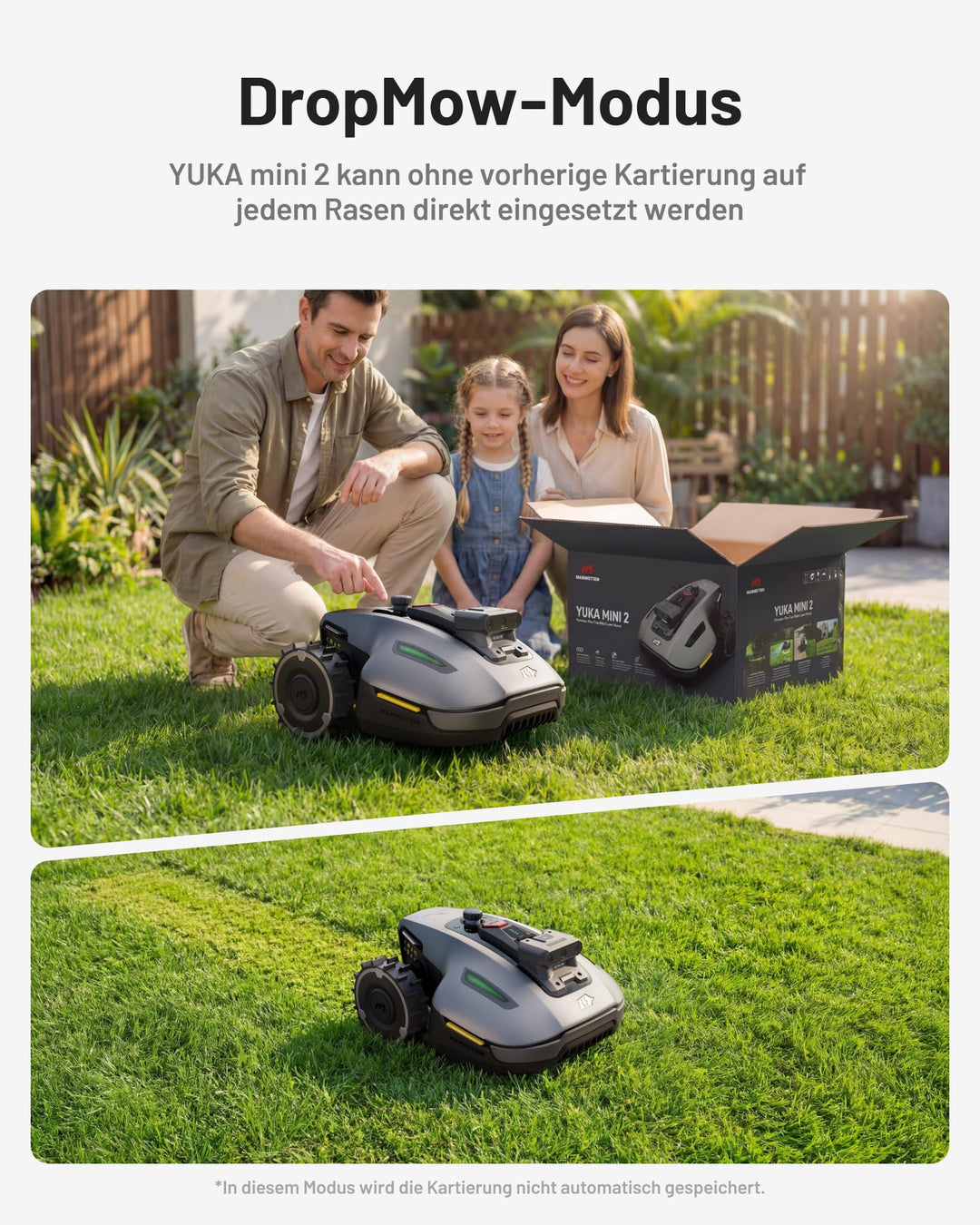 Mähroboter ohne Begrenzungskabel 3-Kamera KI bis 500 m² - Bild 9