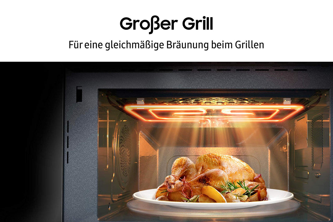 Kombi-Mikrowelle mit Grill und Heissluft 32 Liter Slim-Fry Silber - Bild 4