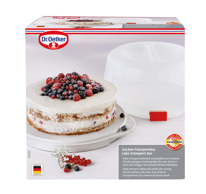 Kuchentransportbox Kunststoff Ø 38,5 cm mit Kühlakkus und Schneidehilfe - Bild 7