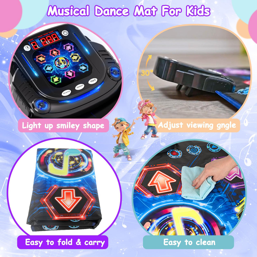 Tanzmatte Kinder leuchtend Bluetooth 8 Tasten 4 Spielmodi 27 Level - Bild 4