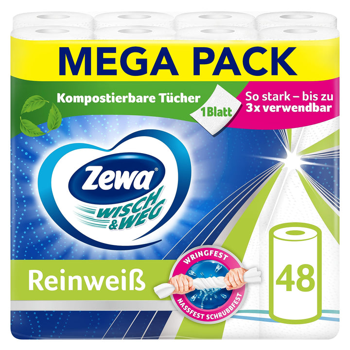 Küchenrolle weiss Power-X-Struktur saugstark 48 Rollen Grosspackung