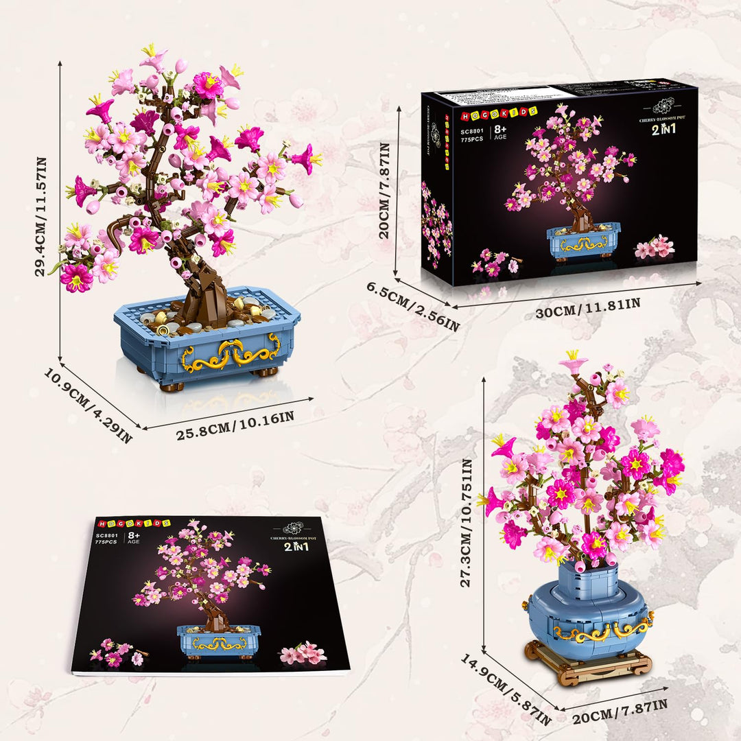 Kirschblüten-Bonsai Bauset 2-in-1 Klemmbaustein Frühlingsdeko - Bild 7