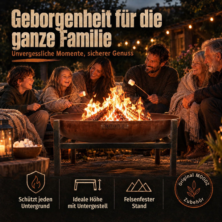Feuerschale Cortenstahl Ø 100 cm mit Ringfuss für Garten - Bild 2