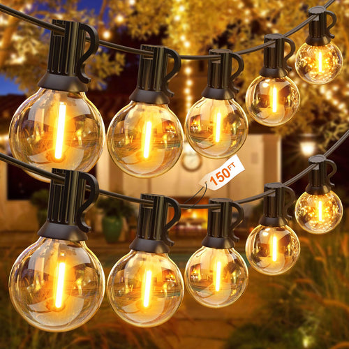 Lichterkette Aussen 45.7m Warmweiss mit 75 G40 LED Birnen