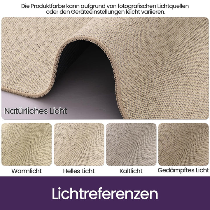 Schmutzfangmatte Innen 90x140 cm Polyester rutschfest Beige - Bild 4