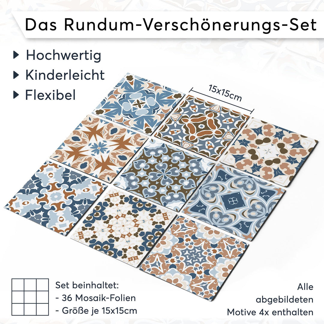 Fliesenfolie Vinyl selbstklebend 15x15 cm 36-teilig New York City - Bild 7