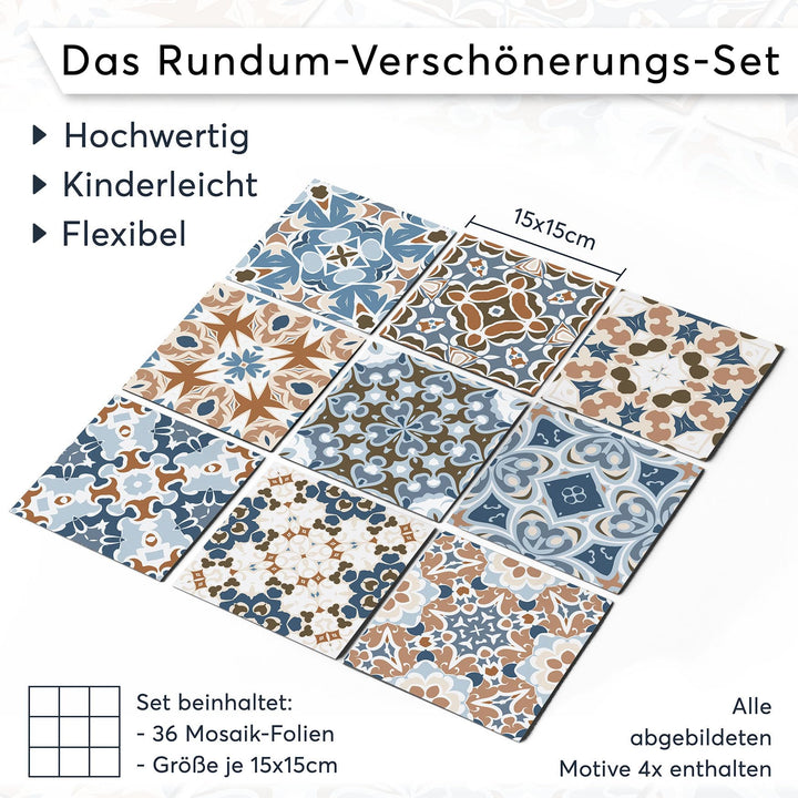 Fliesenfolie Vinyl selbstklebend 15x15 cm 36-teilig New York City - Bild 7