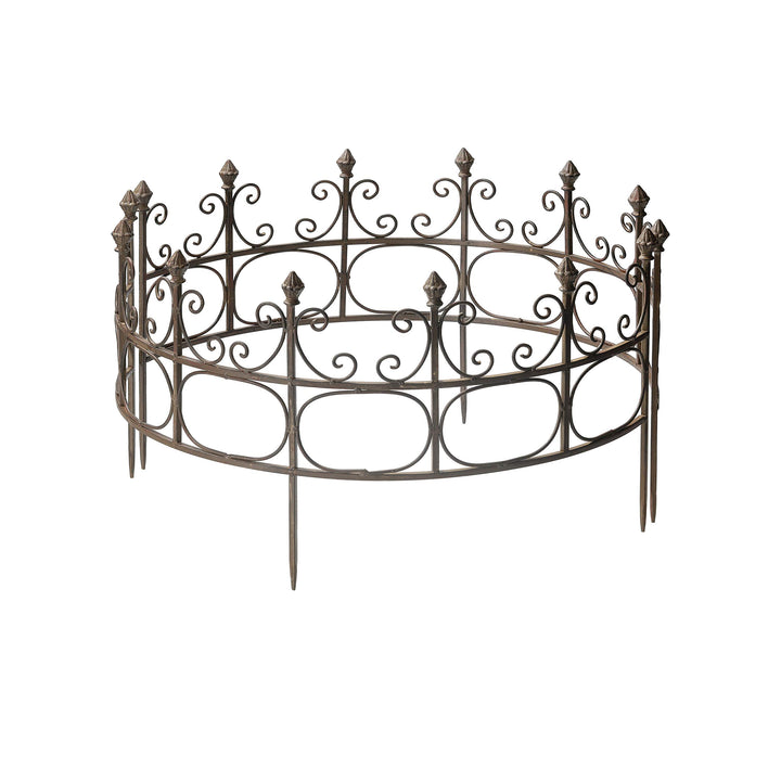 Staudenhalter Halbrund Volleisen Rost 70 cm breit Rankhilfe Garten - Bild 5