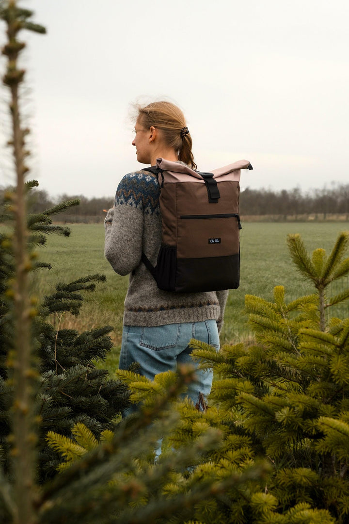 Rolltop Rucksack Damen 18-26L mit USB &amp; Laptopfach bis 17 Zoll - Bild 2