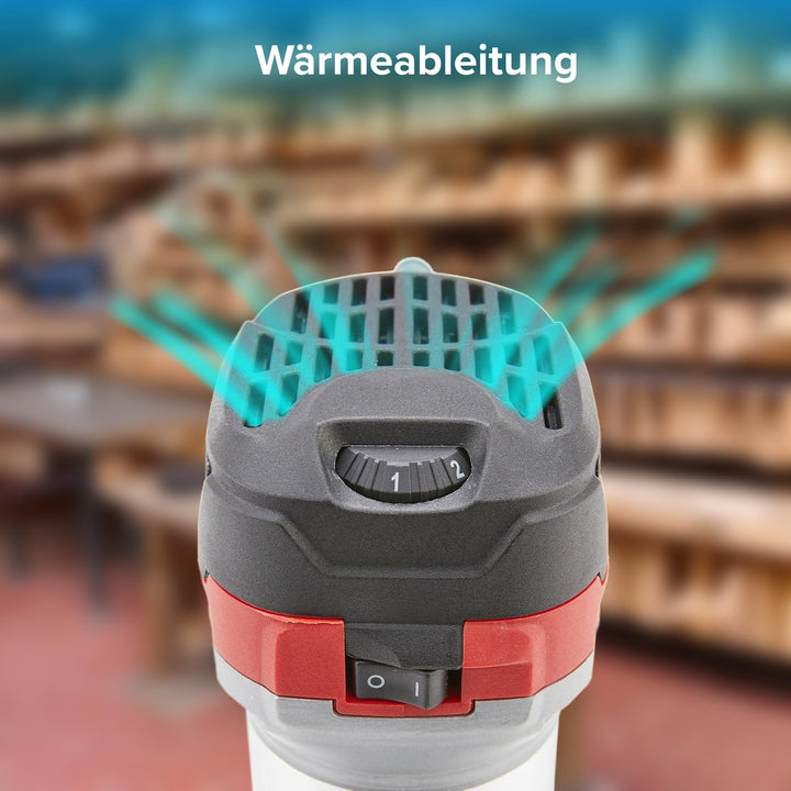 Oberfräse 710 W mit 6 Geschwindigkeitsstufen und Transportkoffer - Bild 6