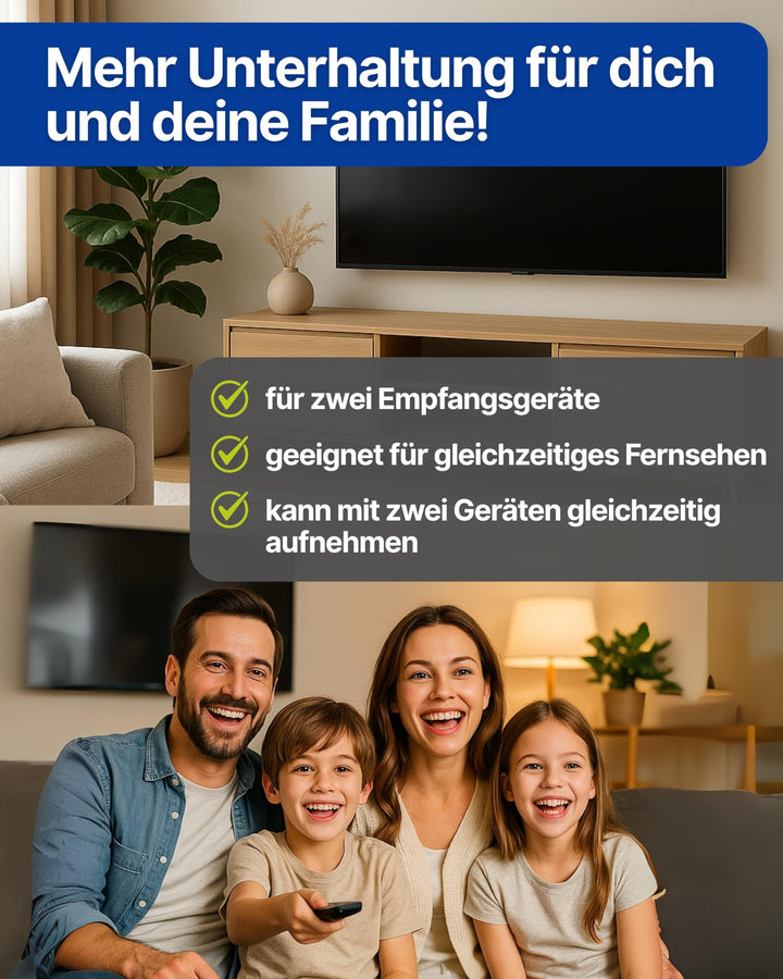Satellitenschüssel Komplettset Stahl Ø 60 cm anthrazit für 2 Receiver - Bild 7