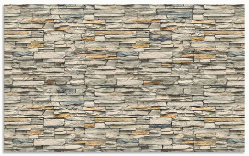 Küchenrückwand Alu Steinoptik Beige 90x55 cm Spritzschutz