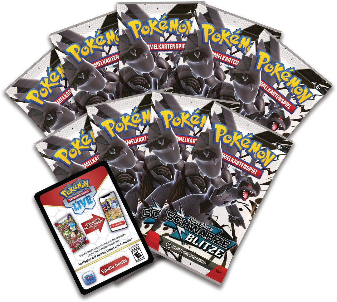Pokémon Sammelkartenspiel Top-Trainer-Box Schwarze Blitze 9 Packs - Bild 5