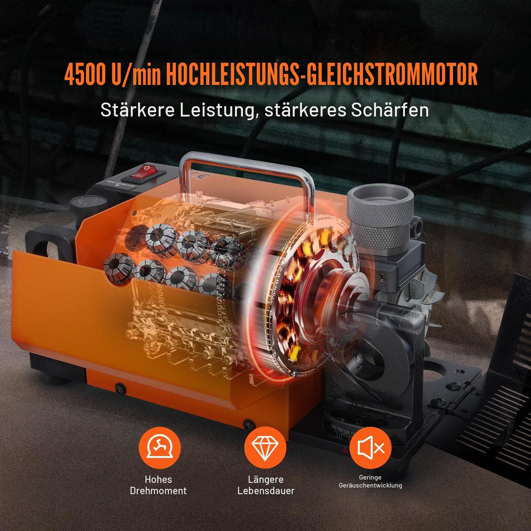 Bohrerschärfmaschine 120W 3–13mm Spitzenwinkel 95–135° mit 2 Schleifscheiben - Bild 5