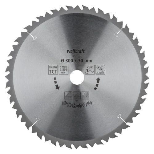 Tischkreissägeblatt HM 300 mm 28 Zähne für Längs- und Querschnitte
