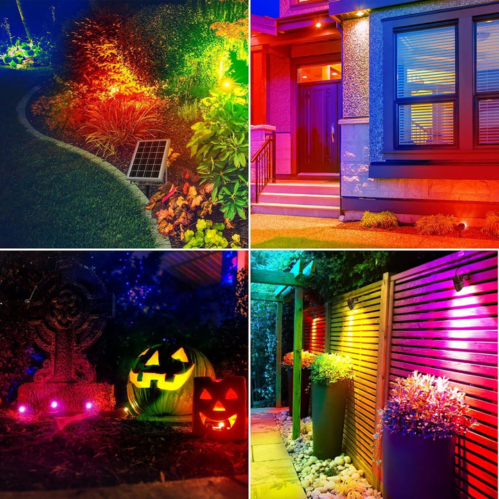 Solar Gartenleuchte RGB+Weiss 600lm IP66 mit Fernbedienung - Bild 8