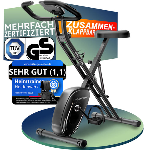 Heimtrainer klappbar mit Magnetbremse 16 Widerstandsstufen bis 150 kg